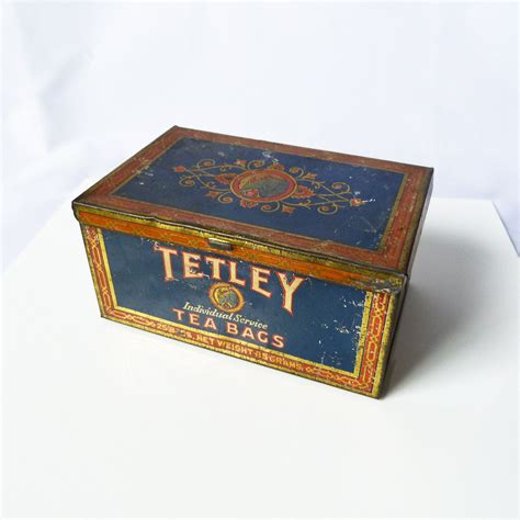 tetley tea metal box|Tetley's Tea Box .